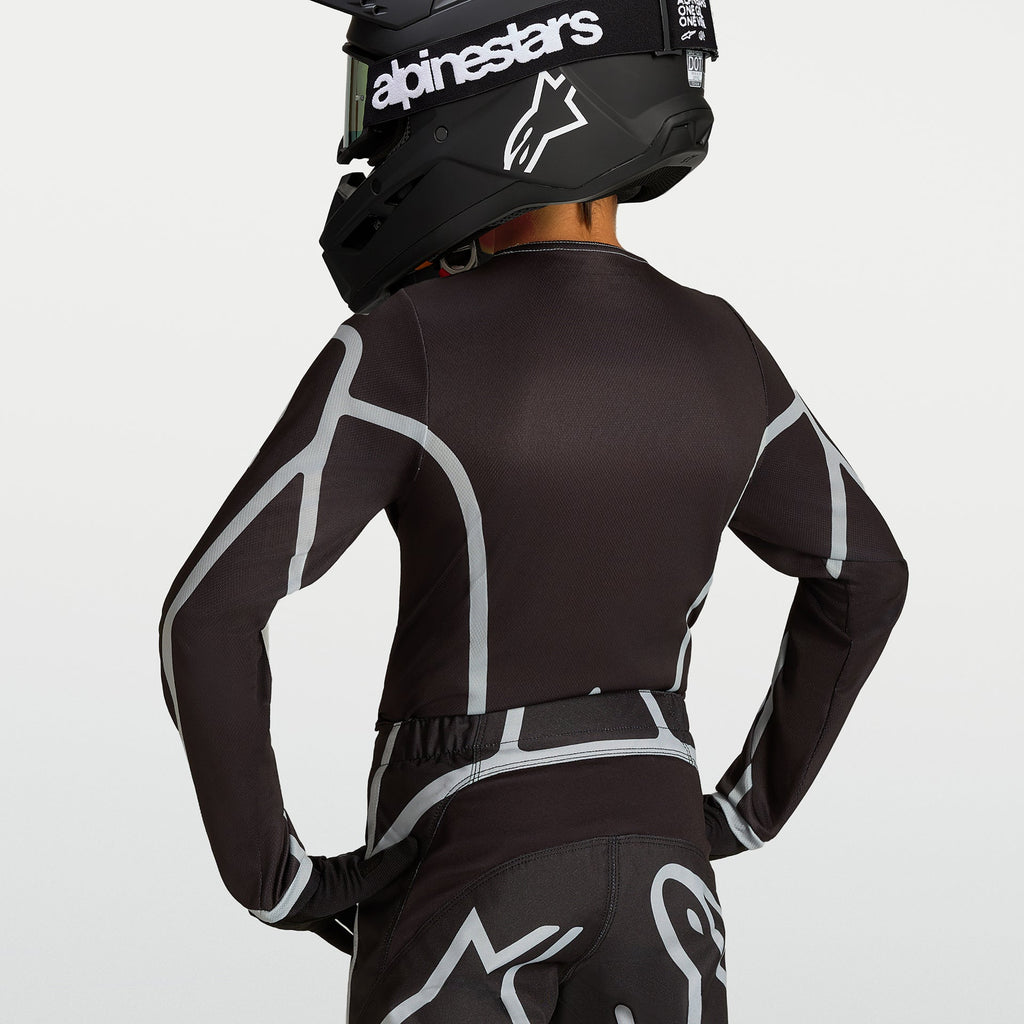 Alpinestars Youth Fluid APEX V2 MX Jersey (Black/Silver)