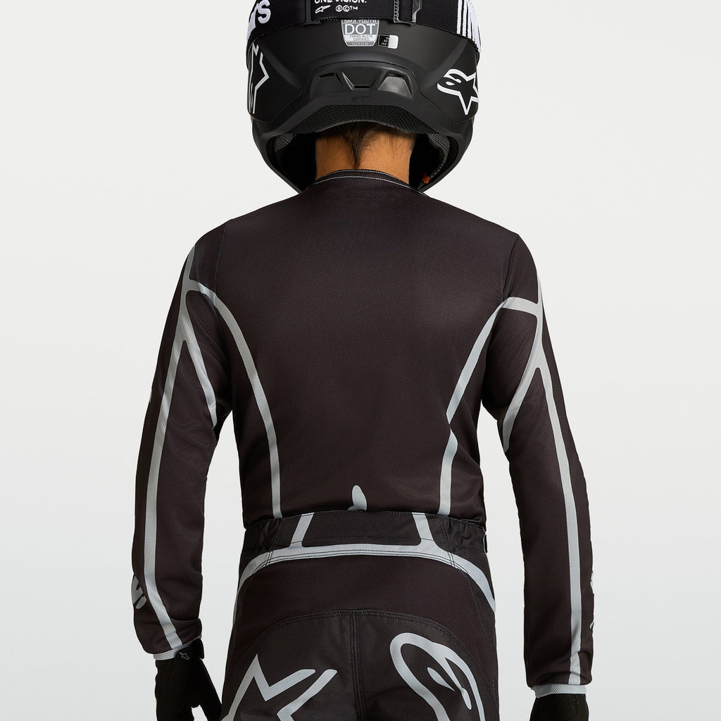 Alpinestars Youth Fluid APEX V2 MX Jersey (Black/Silver)