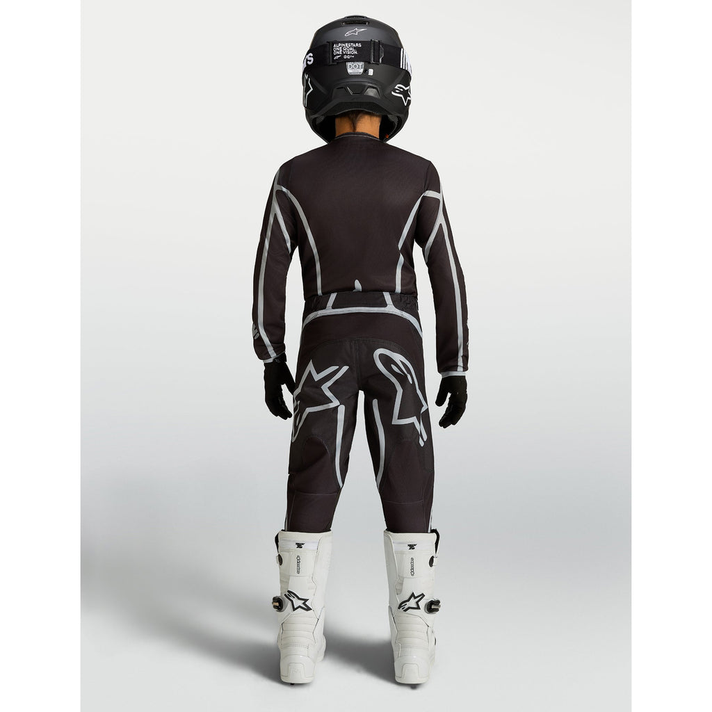 Alpinestars Youth Fluid APEX V2 MX Jersey (Black/Silver)