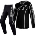 Alpinestars Youth Fluid APEX V2 MX Gear Set (Black/Silver)