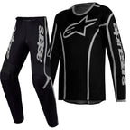 Alpinestars Youth Fluid APEX V2 MX Gear Set (Black/Silver)