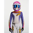 Alpinestars Youth Fluid DRAG MX Kit Deal (Light Lilac/Blue Iris/Gold)