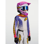 Alpinestars Youth Fluid DRAG MX Jersey (Light Lilac/Blue Iris/Gold)