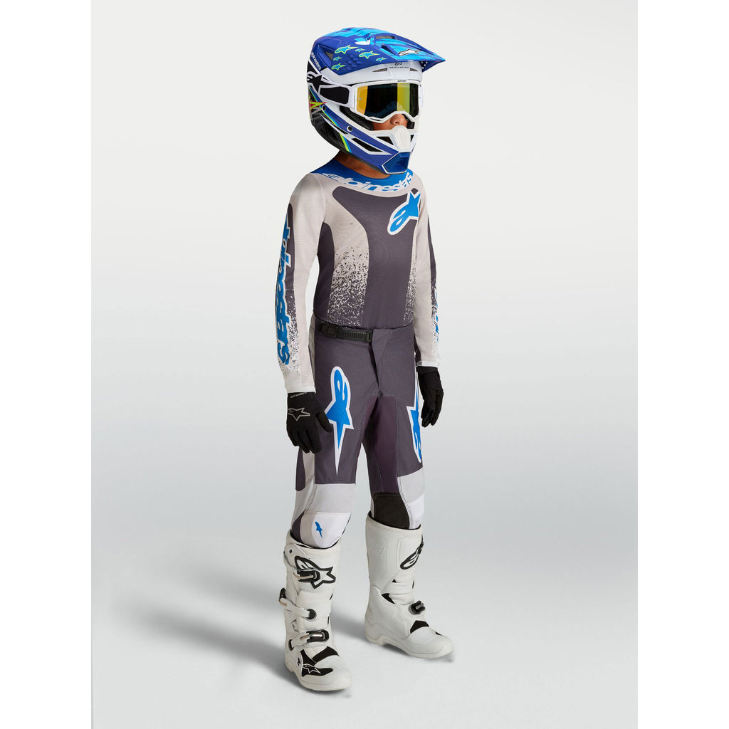 Alpinestars Youth Fluid DRAG MX Kit Deal (Graystone/Light Lilac/UCLA Blue)