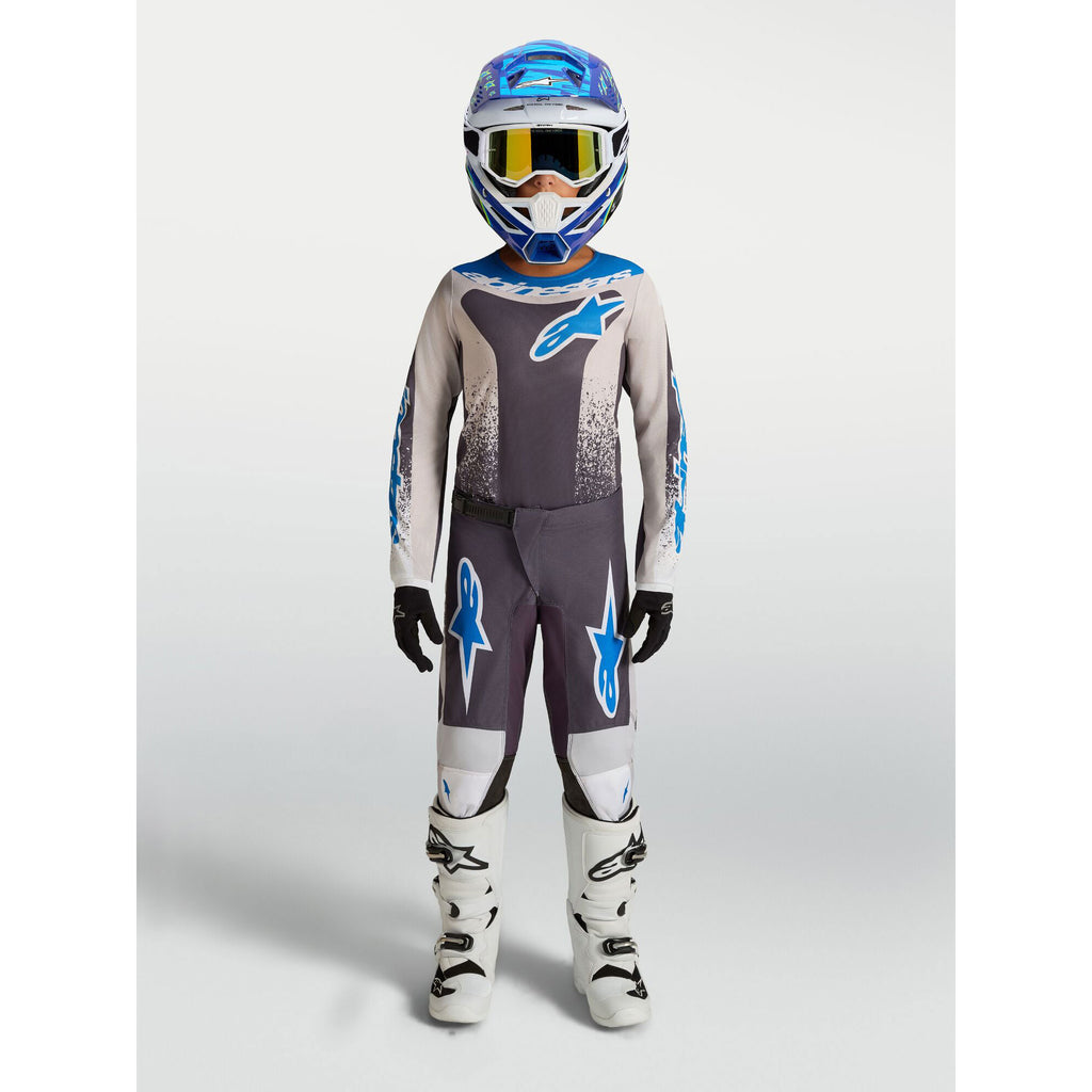 Alpinestars Youth Fluid DRAG MX Kit Deal (Graystone/Light Lilac/UCLA Blue)