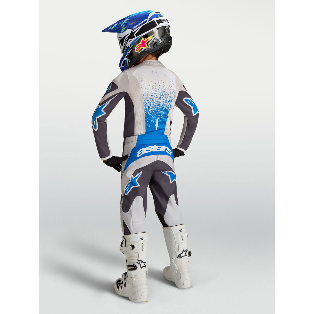 Alpinestars Youth Fluid DRAG MX Kit Deal (Graystone/Light Lilac/UCLA Blue)