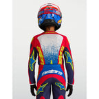 Alpinestars Youth Fluid DRAG MX Kit Deal (Blue Navy/Fire Red/White)
