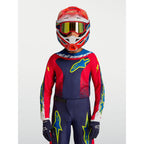 Alpinestars Youth Fluid DRAG MX Kit Deal (Blue Navy/Fire Red/White)