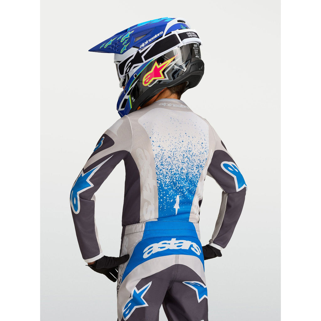 Alpinestars Youth Fluid DRAG MX Kit Deal (Graystone/Light Lilac/UCLA Blue)