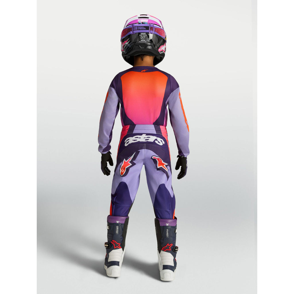 Alpinestars Youth Fluid HUNT MX Kit Deal (Light Violet/Deep Purple/Pink Fluo)