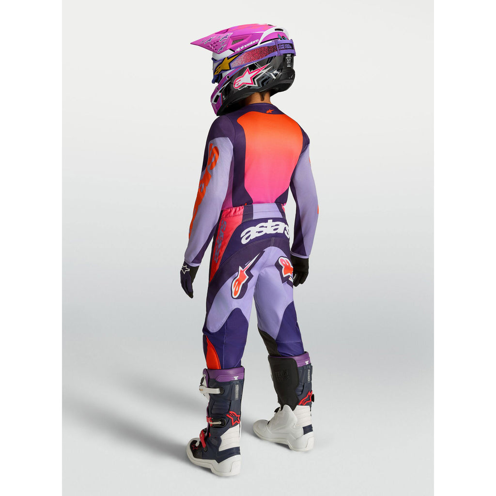 Alpinestars Youth Fluid HUNT MX Kit Deal (Light Violet/Deep Purple/Pink Fluo)