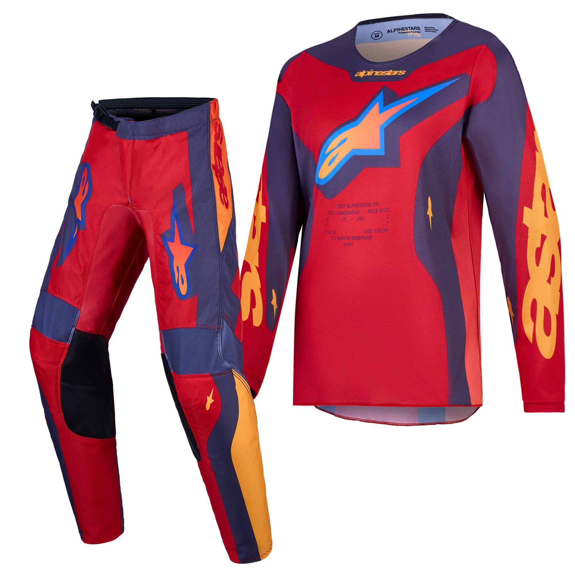Alpinestars Youth Fluid HUNT MX Kit Deal (Fire Red/Graystone/Hot Coral)
