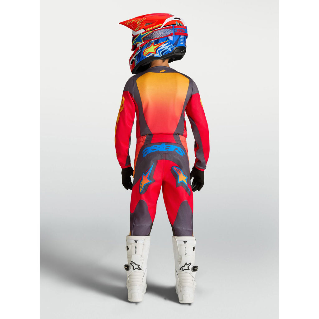 Alpinestars Youth Fluid HUNT MX Kit Deal (Fire Red/Graystone/Hot Coral)