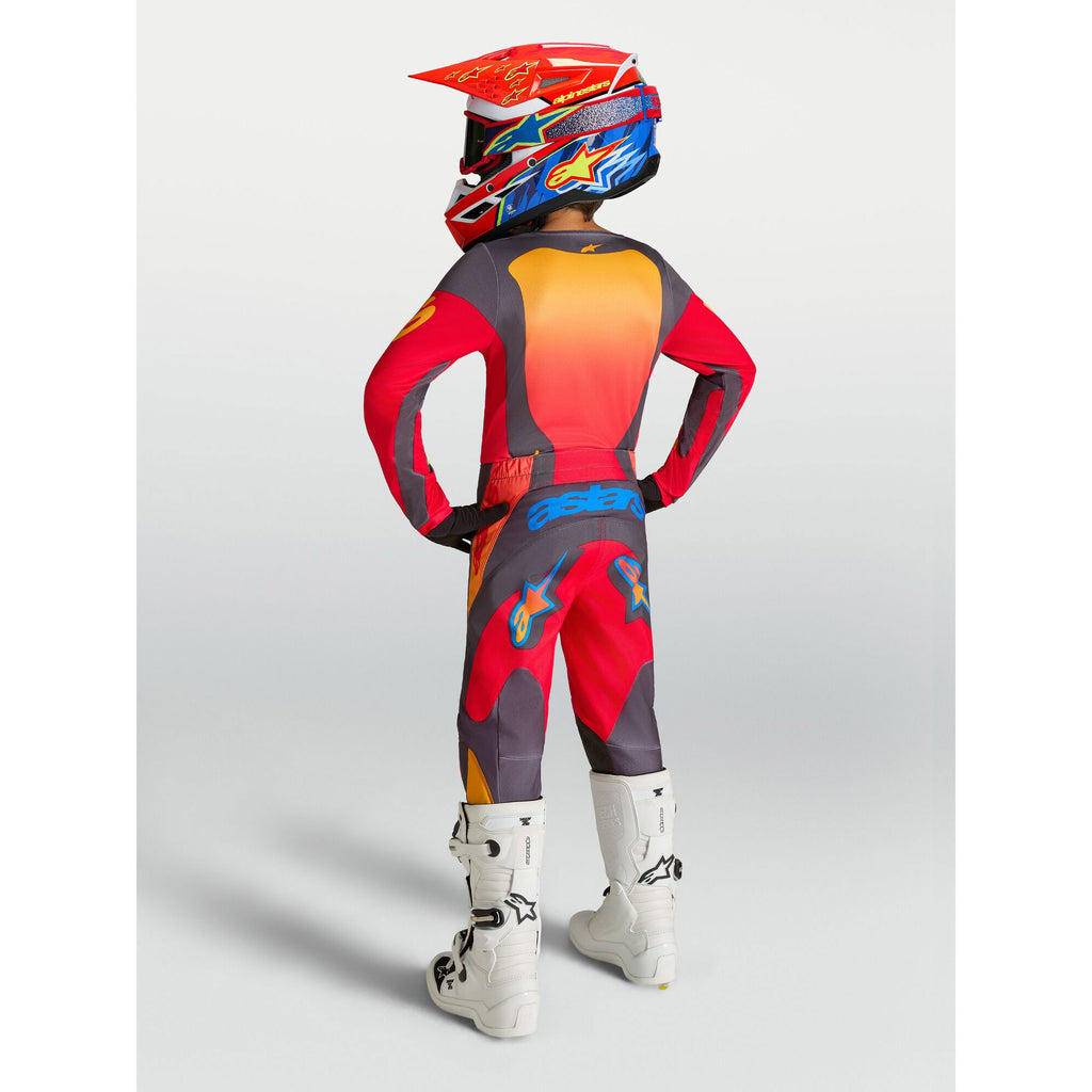 Alpinestars Youth Fluid HUNT MX Kit Deal (Fire Red/Graystone/Hot Coral)