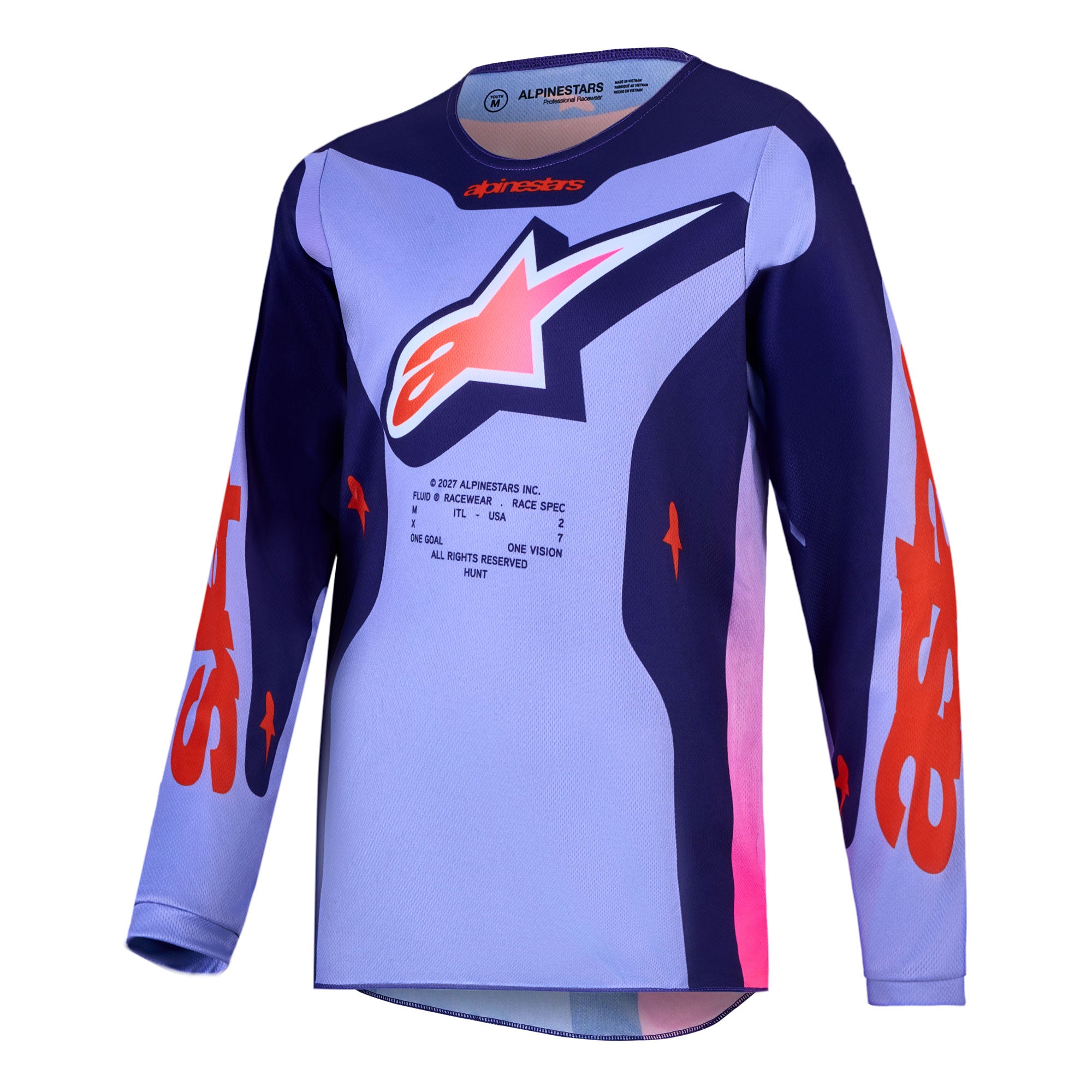 Alpinestars Youth Fluid HUNT MX Kit Deal (Light Violet/Deep Purple/Pink Fluo)