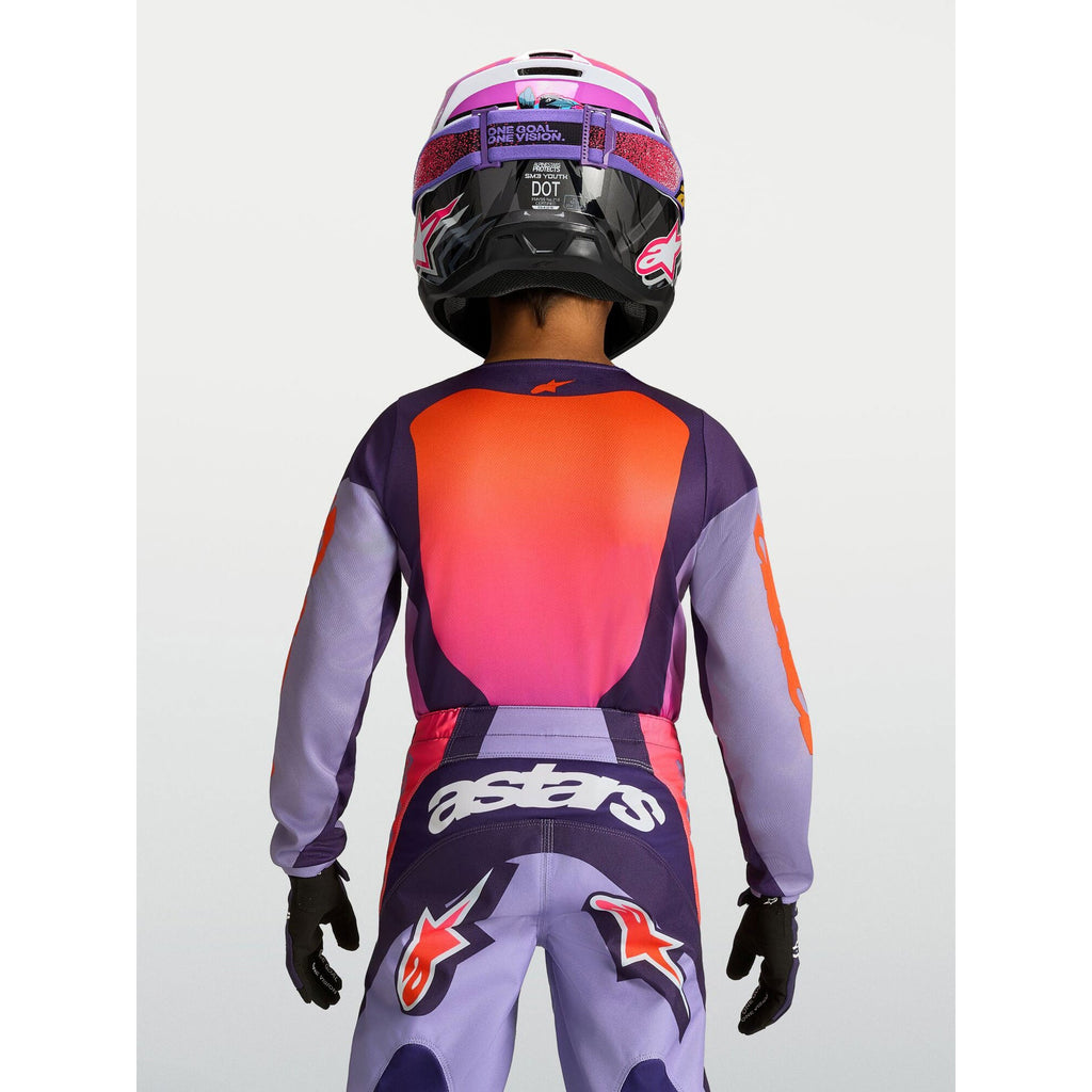 Alpinestars Youth Fluid HUNT MX Jersey (Light Violet/Deep Purple/Pink Fluo)