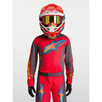 Alpinestars Youth Fluid HUNT MX Kit Deal (Fire Red/Graystone/Hot Coral)