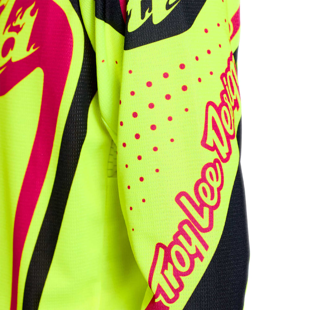 Troy Lee Designs MX Youth Jersey - GP PRO ROLLER (Flo Yellow / Fuchsia)
