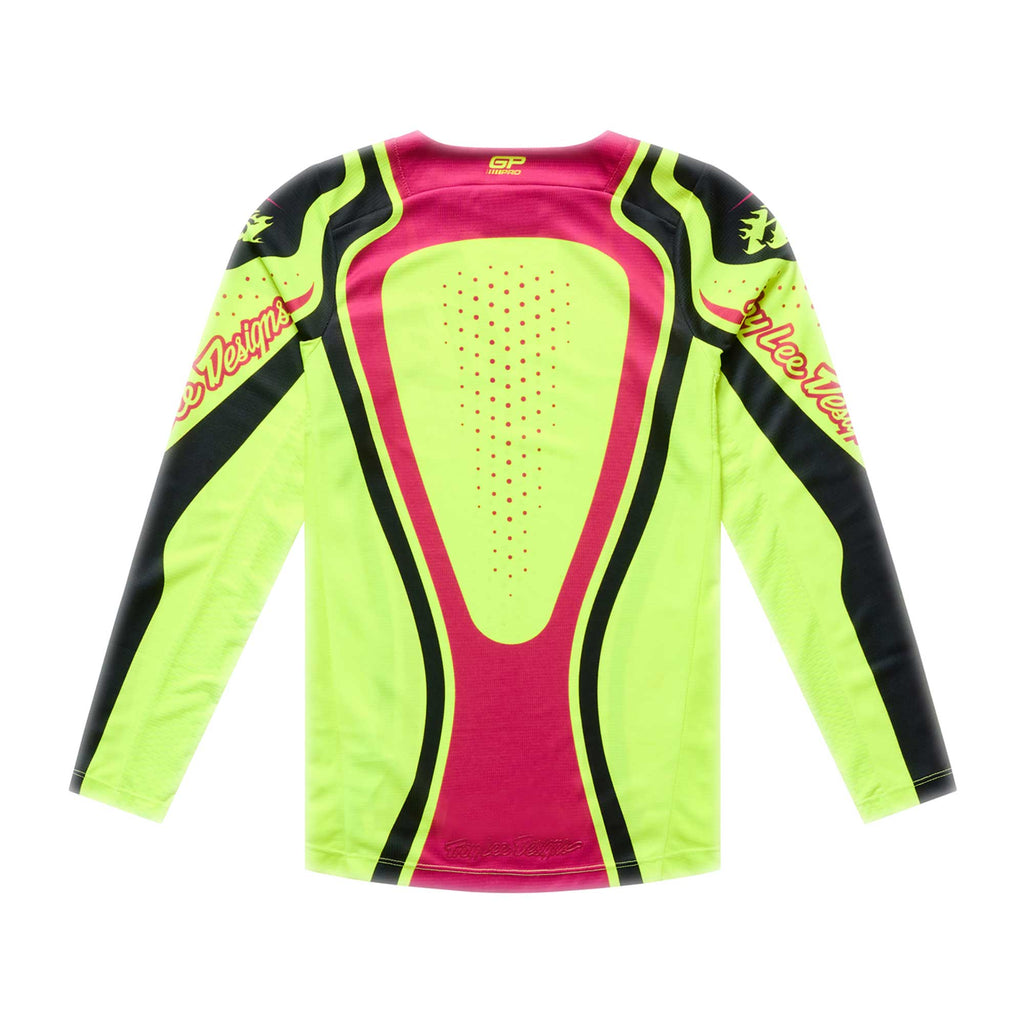 Troy Lee Designs MX Youth Jersey - GP PRO ROLLER (Flo Yellow / Fuchsia)