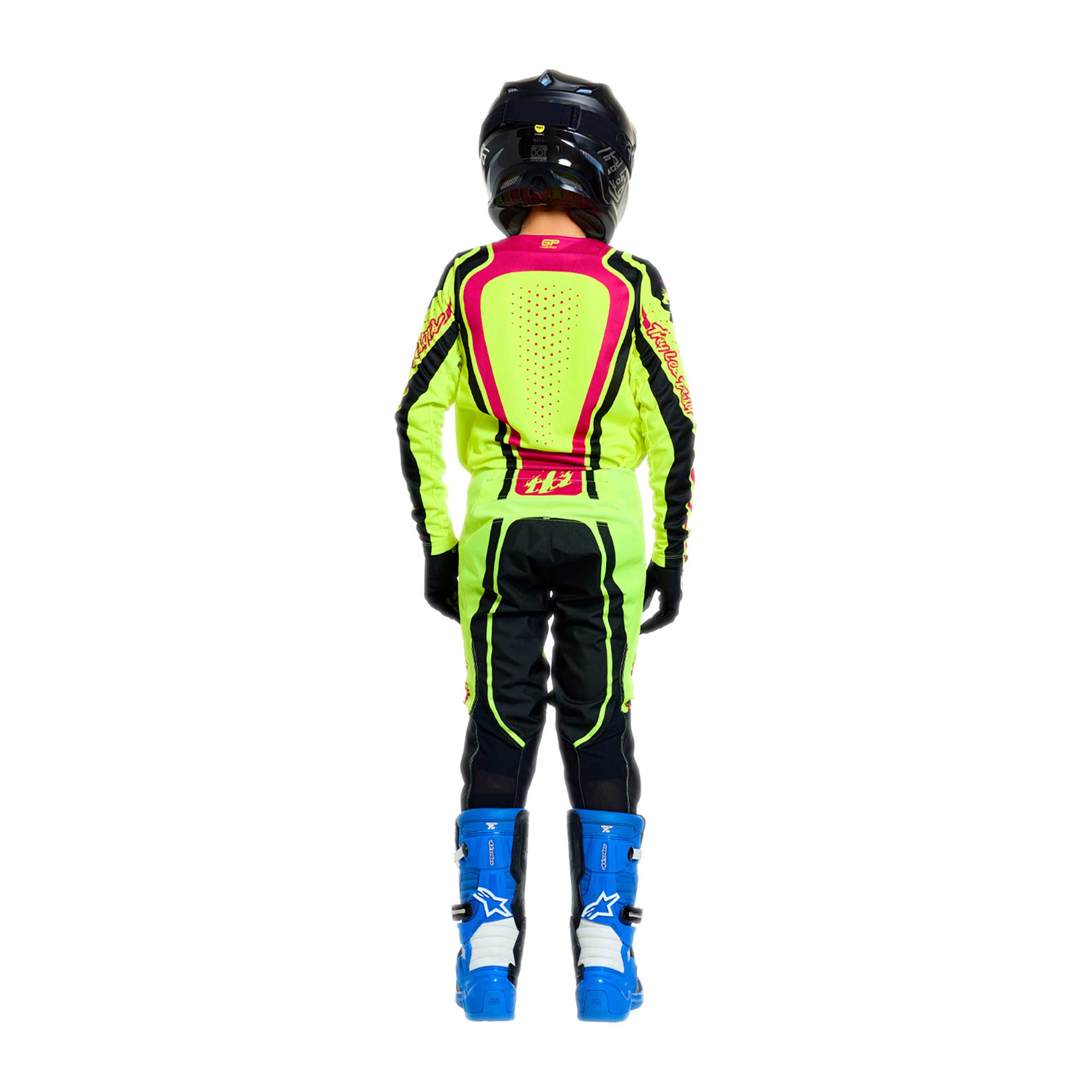 Troy Lee Designs MX Youth Jersey - GP PRO ROLLER (Flo Yellow / Fuchsia)
