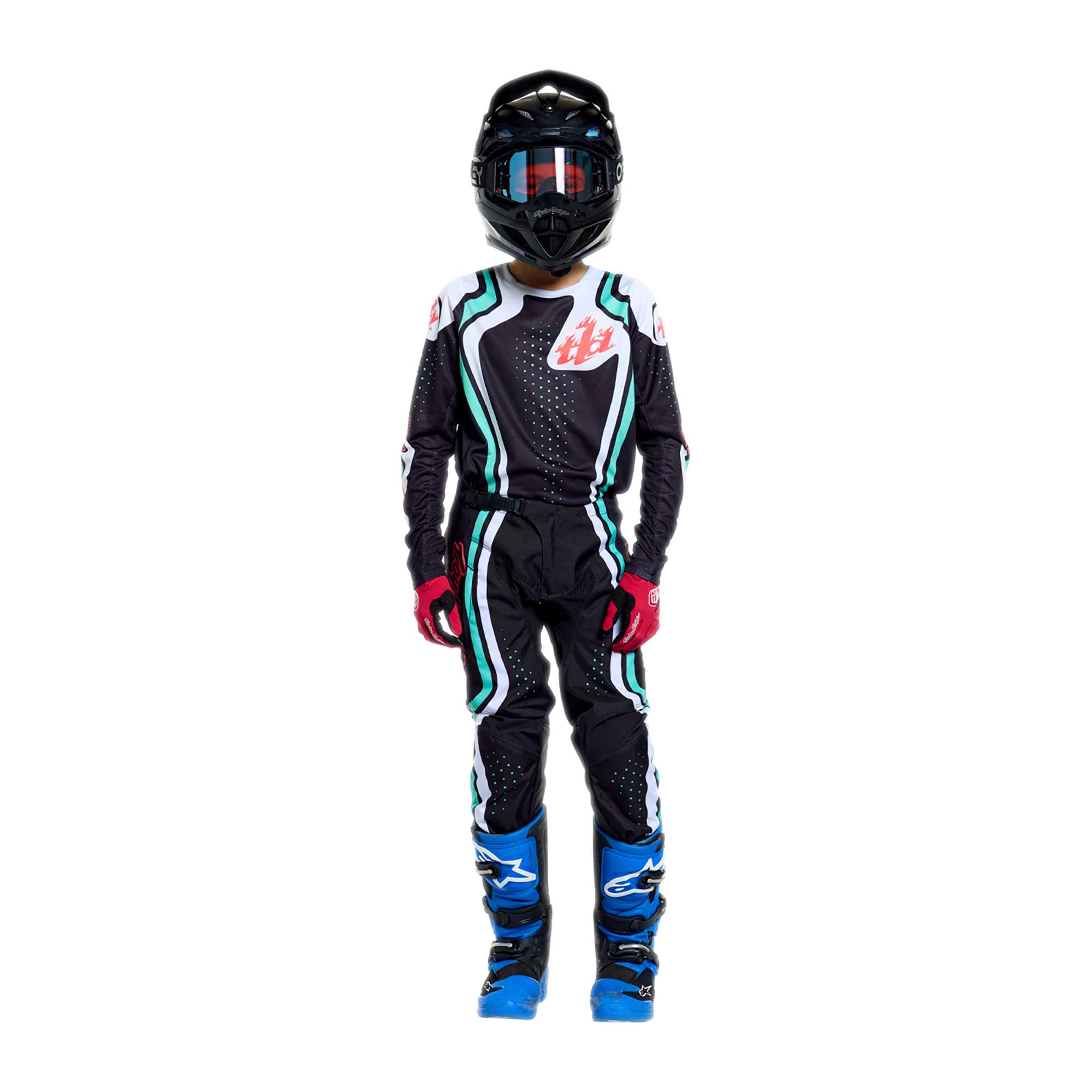 Troy Lee Designs MX Youth Jersey - GP PRO ROLLER (Black / Teal)