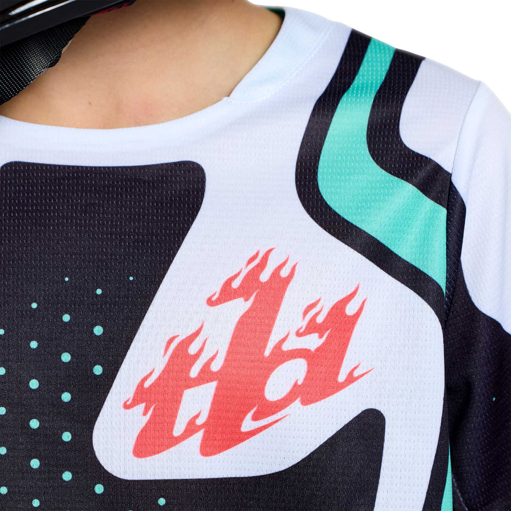 Troy Lee Designs MX Youth Jersey - GP PRO ROLLER (Black / Teal)