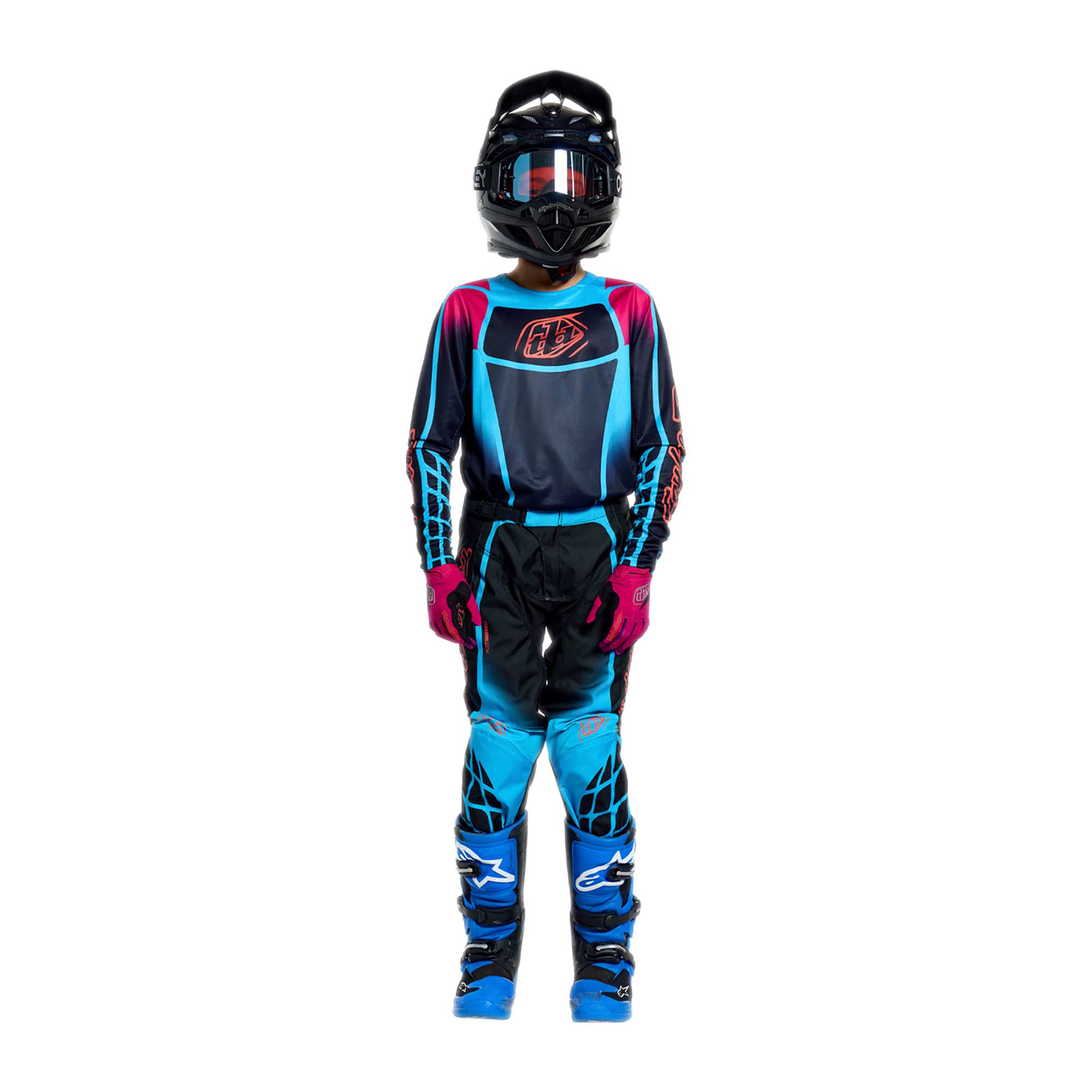 Troy Lee Designs MX Youth Jersey - GP PRO FRAMEWORK (Black / Cyan)