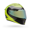 BELL Lithium MIPS Plus FLUID Motorcycle Helmet (Yellow Fluo/Black/Grey) Clear & Mirror Gold Visor