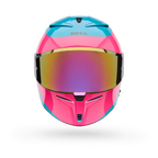 BELL Lithium MIPS Plus FLUID Motorcycle Helmet (Teal/Black/pink) Clear & Mirror Pink Visor