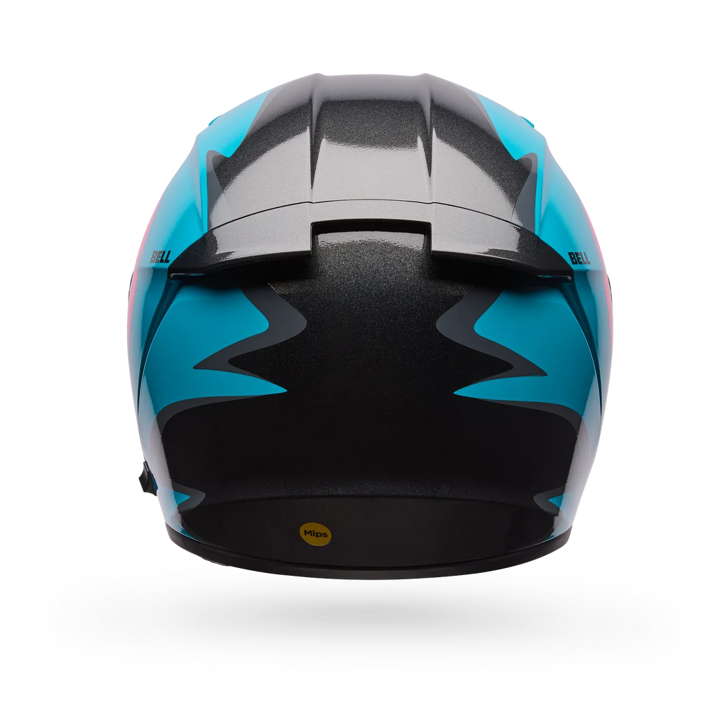 BELL Lithium MIPS Plus FLUID Motorcycle Helmet (Teal/Black/pink) Clear & Mirror Pink Visor