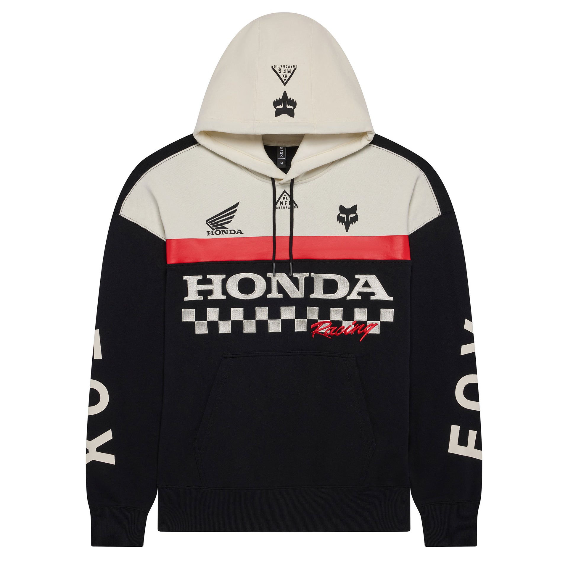 FOX Racing Mens Hoodie - HONDA Heavy Weight Fleece Pullover (Black)