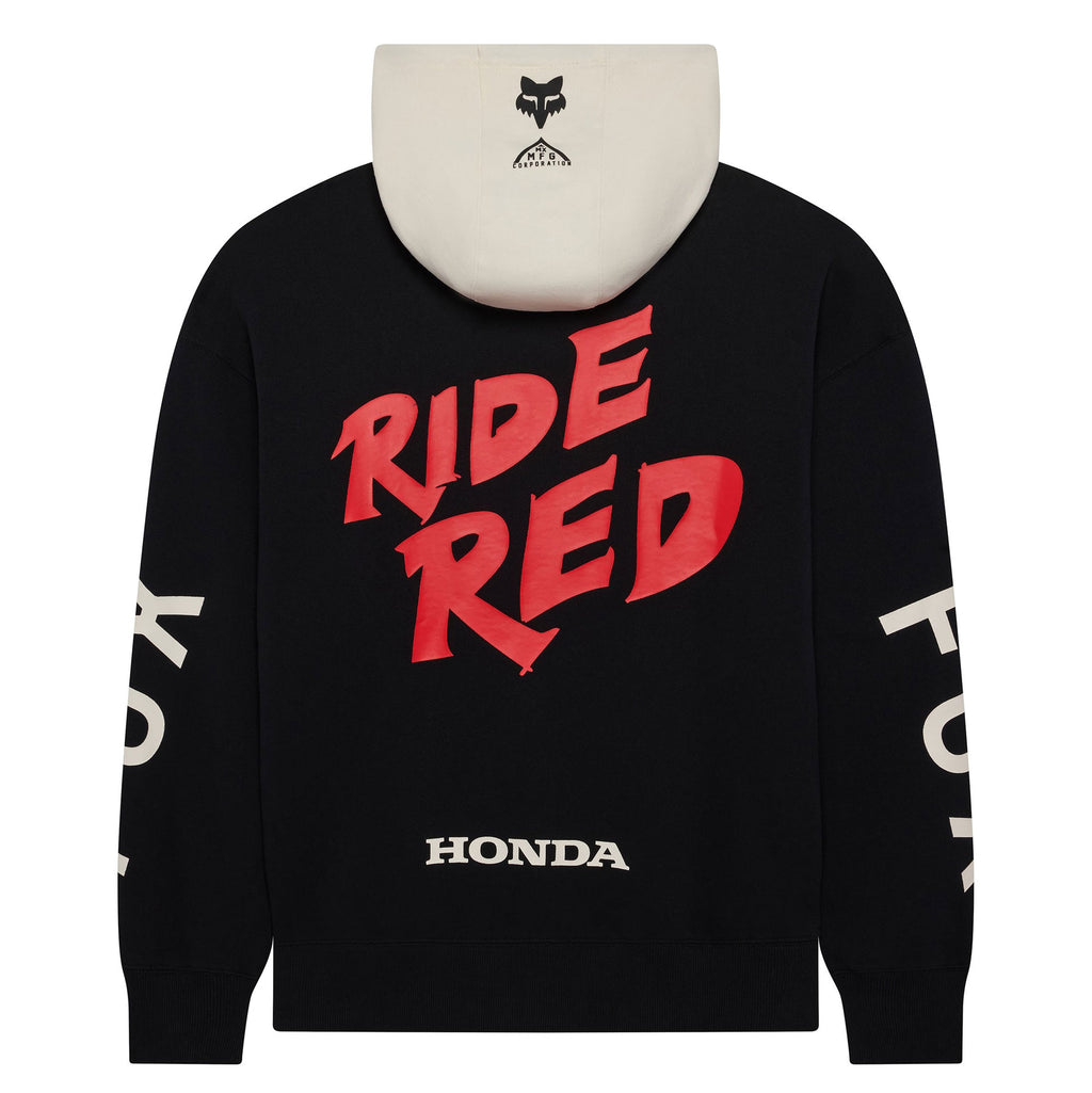 FOX Racing Mens Hoodie - HONDA Heavy Weight Fleece Pullover (Black)