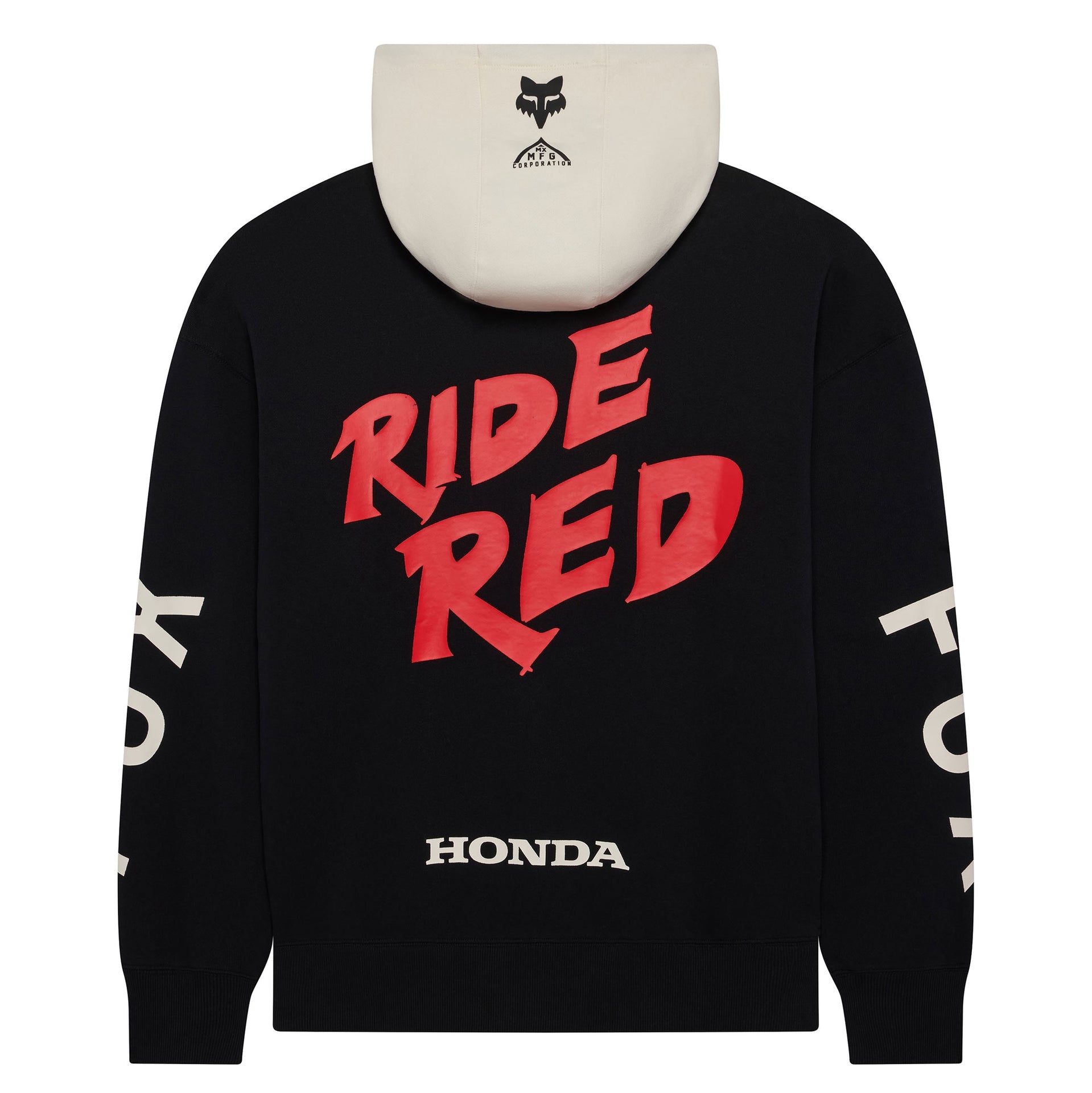 FOX Racing Mens Hoodie - HONDA Heavy Weight Fleece Pullover (Black)