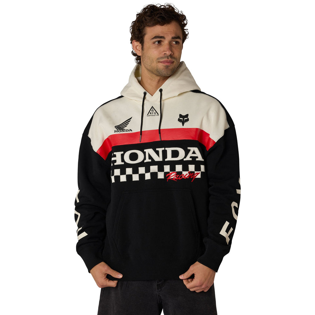 FOX Racing Mens Hoodie - HONDA Heavy Weight Fleece Pullover (Black)