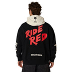 FOX Racing Mens Hoodie - HONDA Heavy Weight Fleece Pullover (Black)