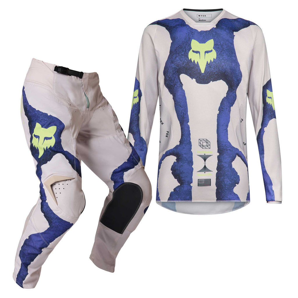 FOX (Limited Edition) MX Jersey & Pant Kit Deal - 180 AWARENESS (Chalk/Blueberry)