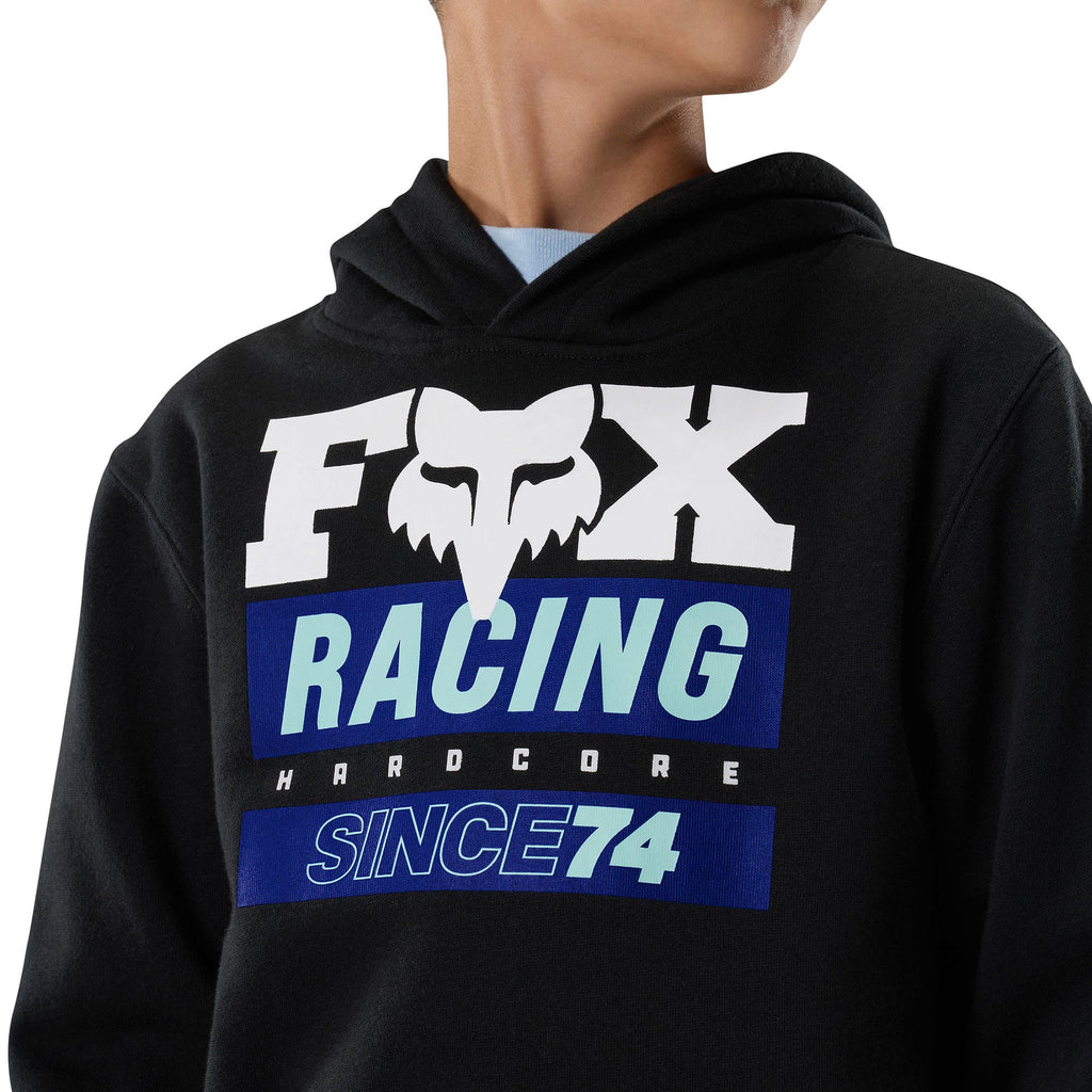 FOX Racing Youth Hoodie - SINCE 74 Fleece Pullover (Black)