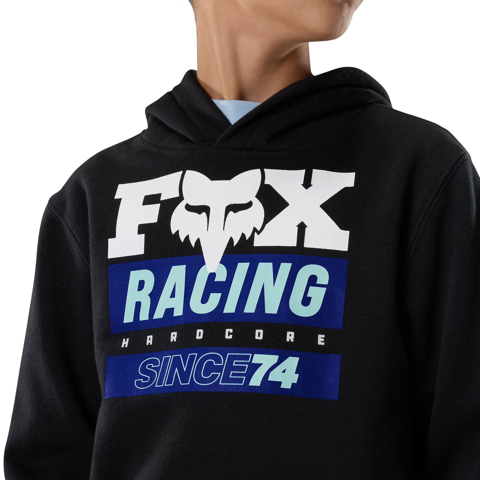 FOX Racing Youth Hoodie - SINCE 74 Fleece Pullover (Black)