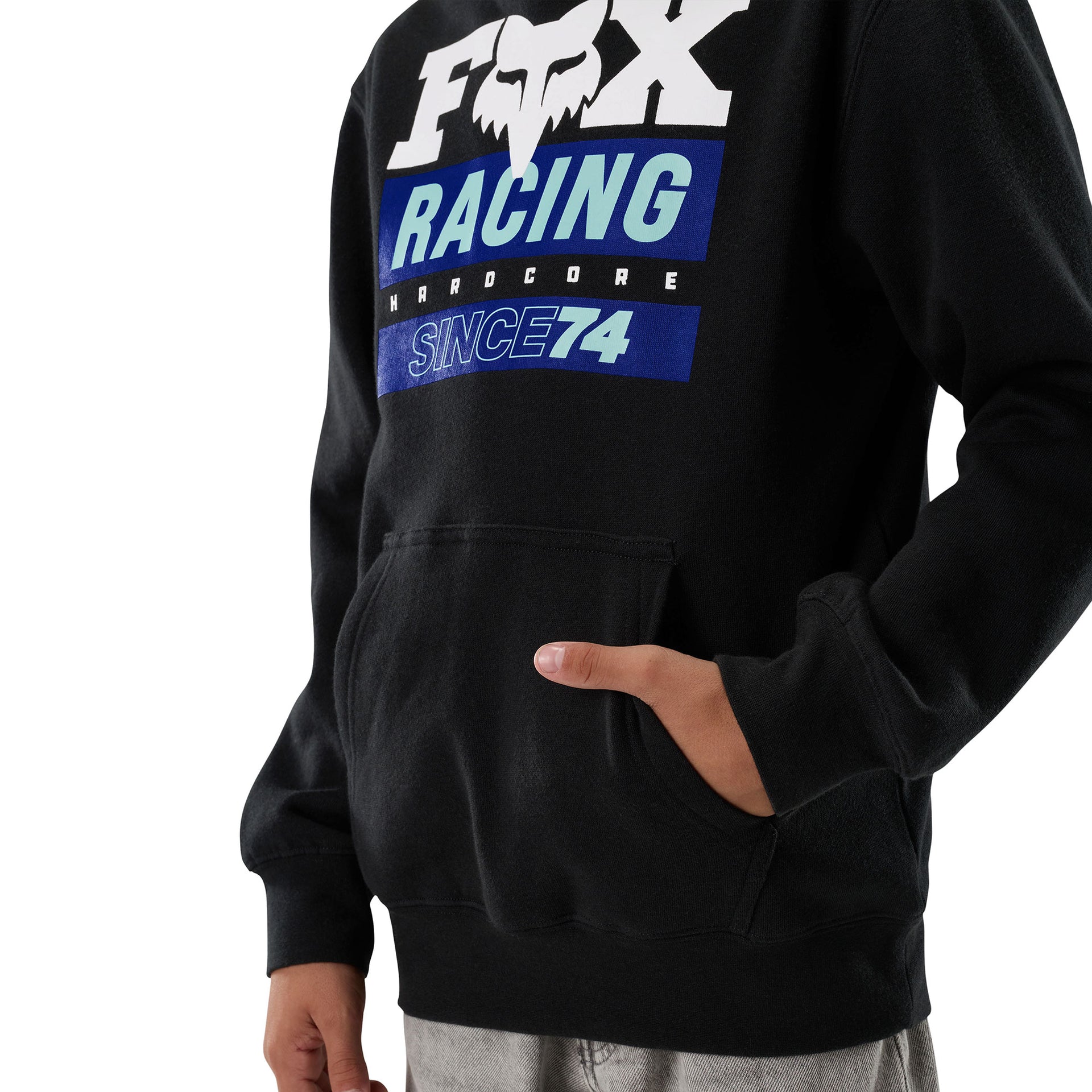FOX Racing Youth Hoodie - SINCE 74 Fleece Pullover (Black)