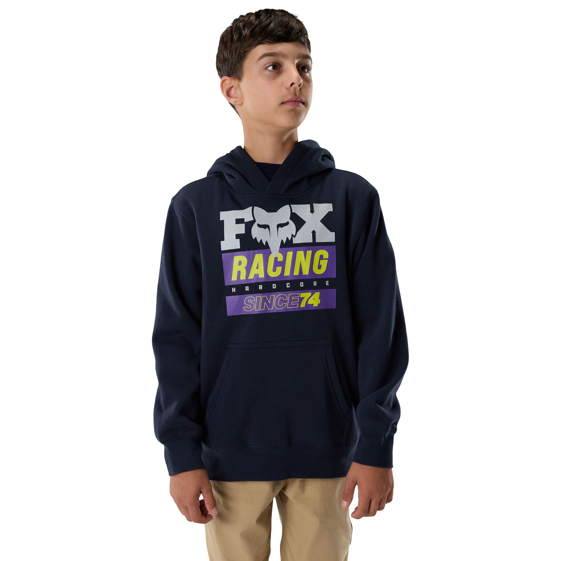 FOX Racing Youth Hoodie - SINCE 74 Fleece Pullover (Midnight)