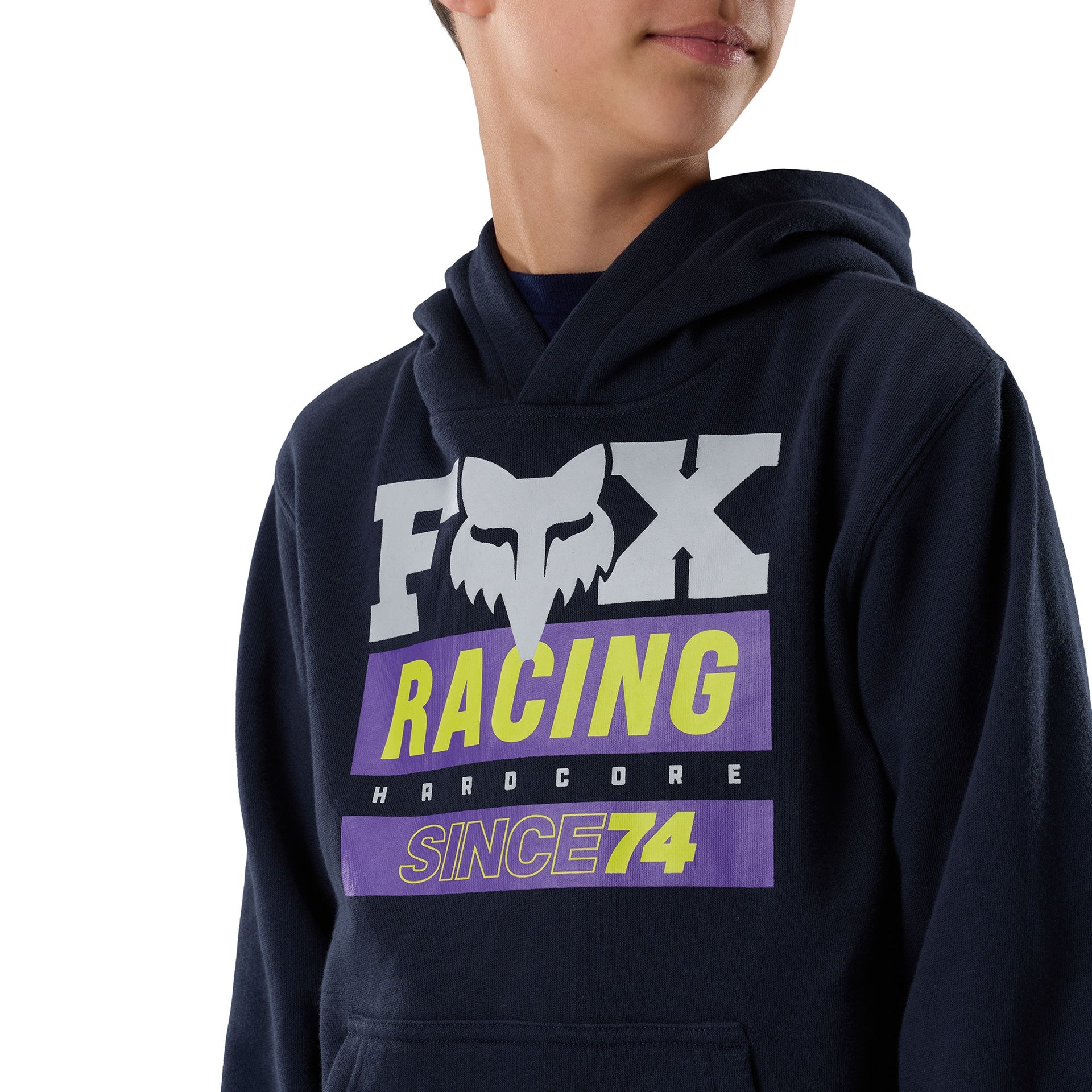 FOX Racing Youth Hoodie - SINCE 74 Fleece Pullover (Midnight)