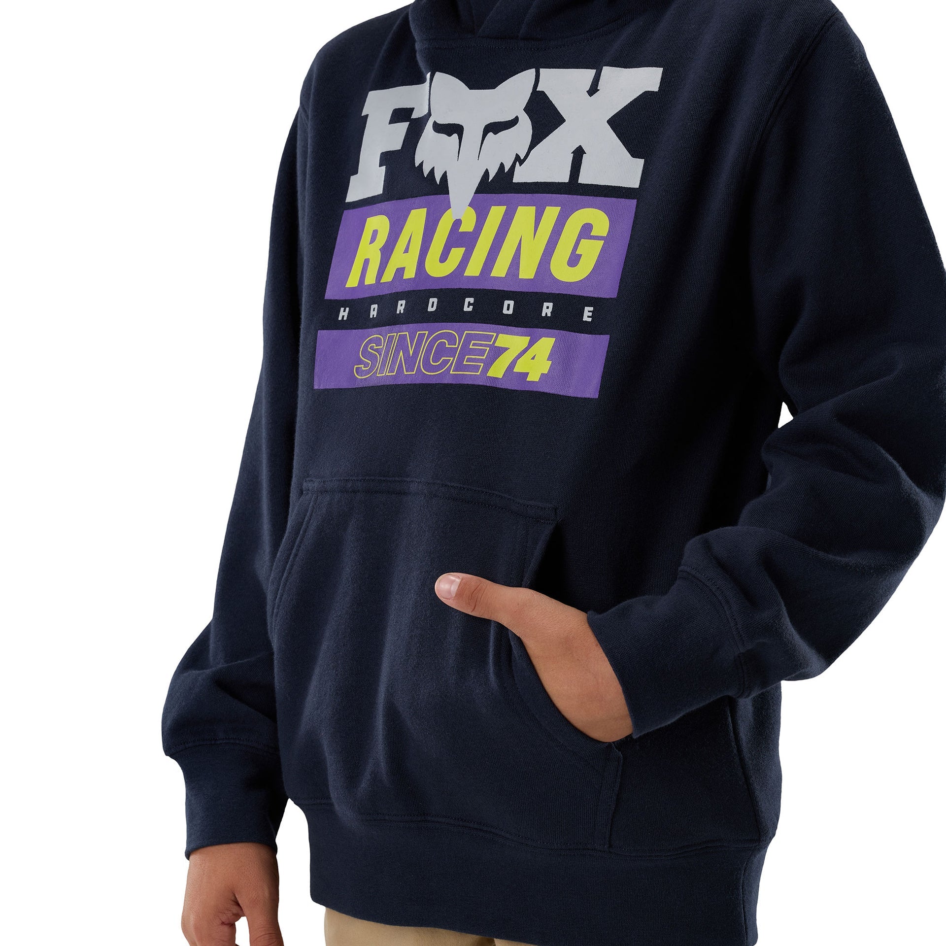 FOX Racing Youth Hoodie - SINCE 74 Fleece Pullover (Midnight)