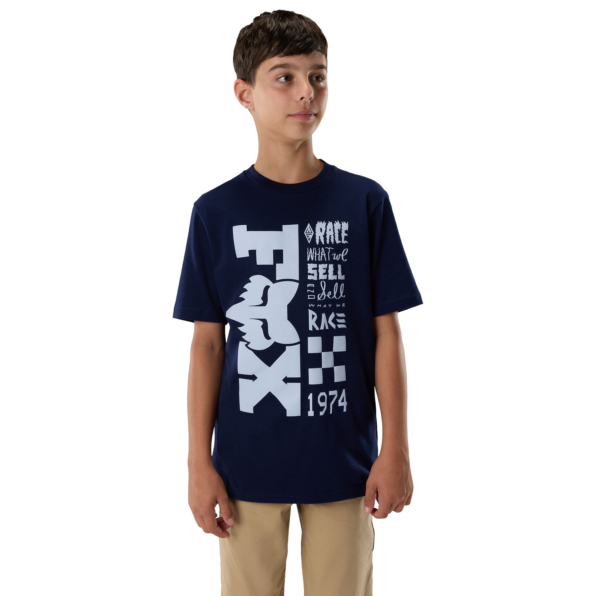 FOX Racing Youth T-Shirt - BEND SS TEE (Navy)
