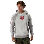 FOX Racing Mens Hoodie - VALIANT Fleece Pullover (Light Grey)