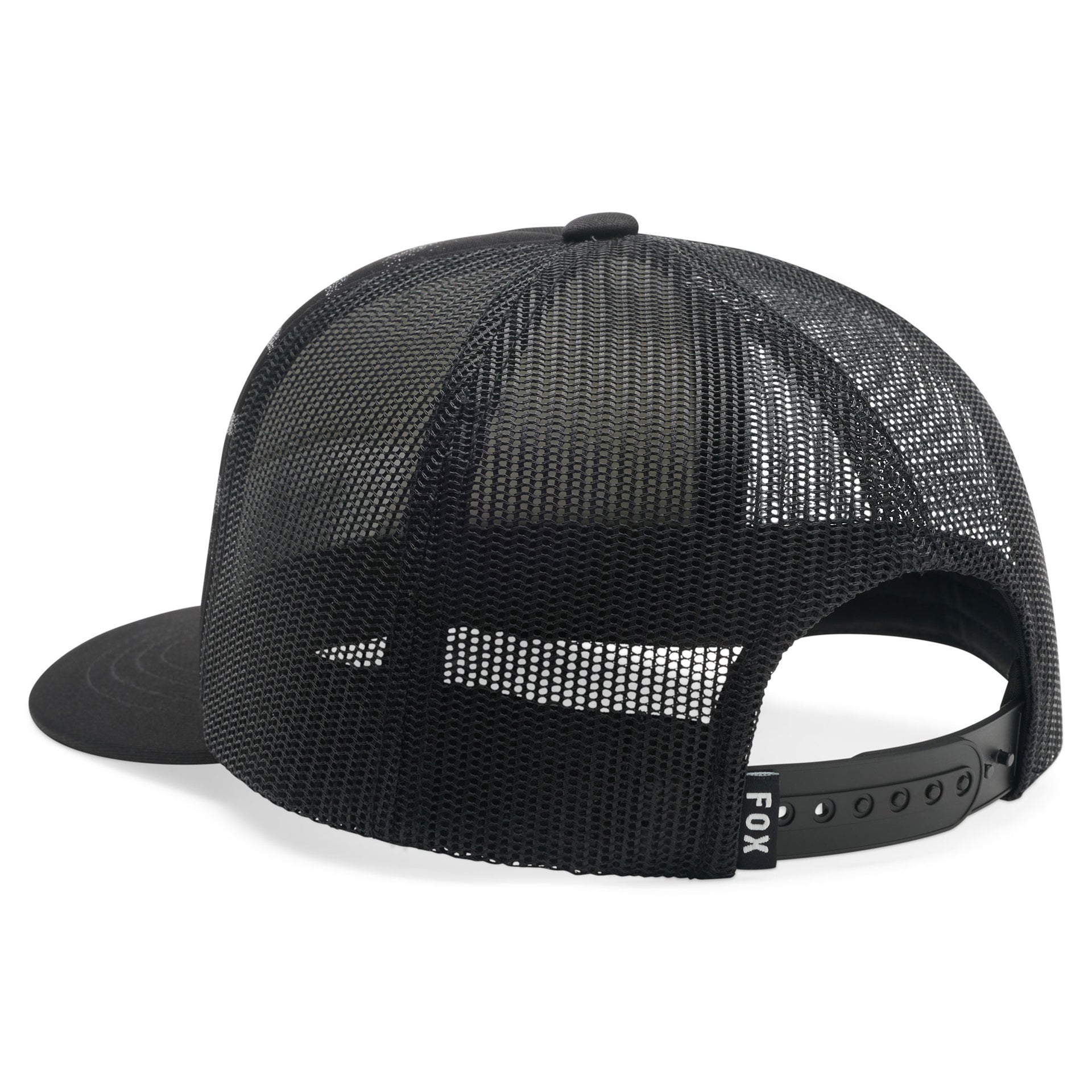FOX Racing Youth Cap - ROOTED Snapback Mesh Trucker (Black)