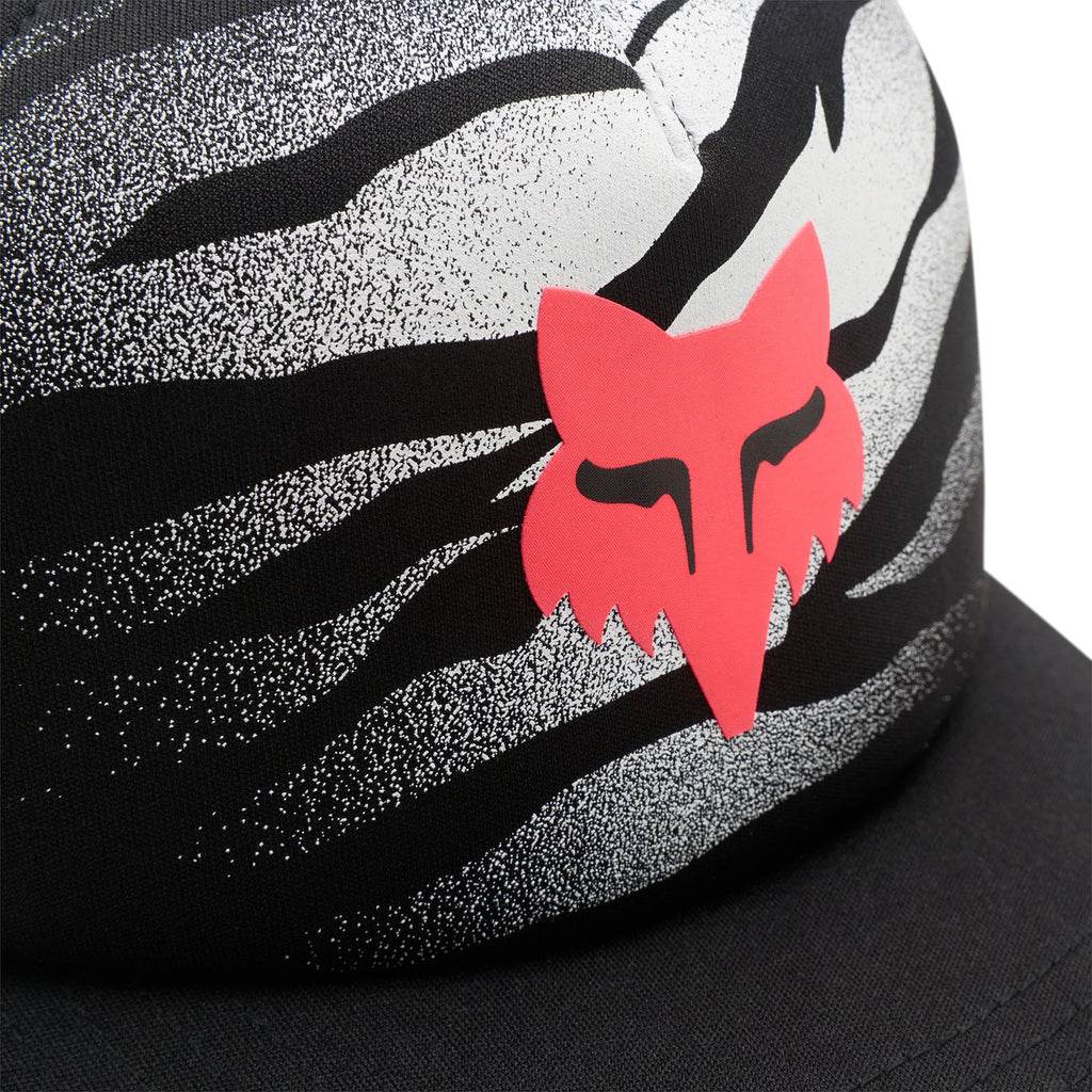 FOX Racing Youth Cap - ROOTED Snapback Mesh Trucker (Black)