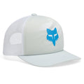 FOX Racing Youth Cap - ROOTED Snapback Mesh Trucker (Light Grey)