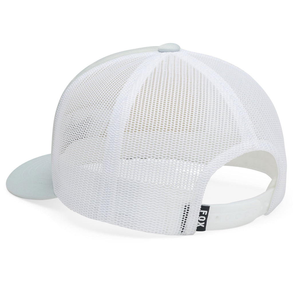 FOX Racing Youth Cap - ROOTED Snapback Mesh Trucker (Light Grey)