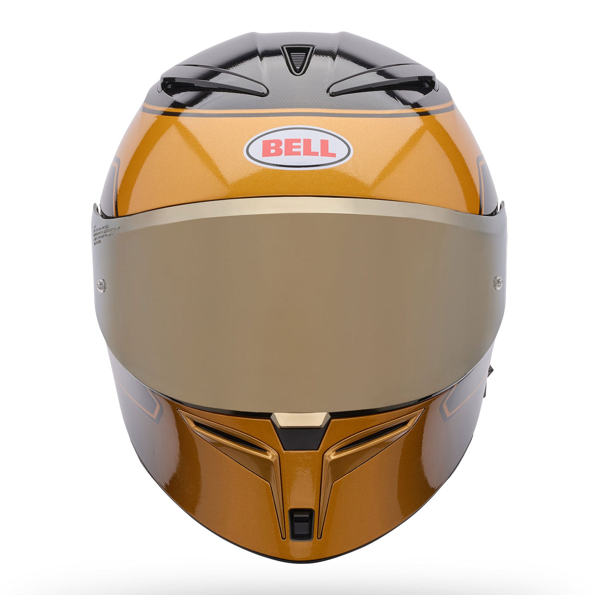 BELL Lithium MIPS Plus FLUX SE Motorcycle Helmet (Ultra Black/Gold) Clear & Mirror Gold Visor
