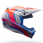 BELL MX-10 MIPS SPEEDWAY MX | Enduro Helmet (White/Blue/Red Fluo)